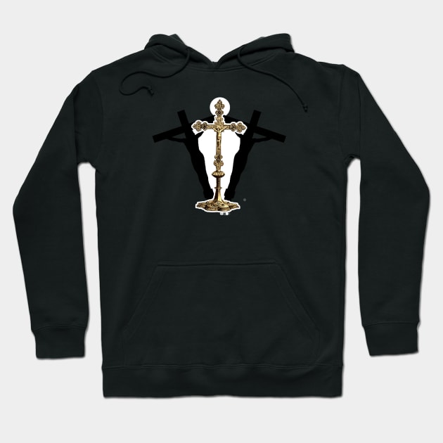 Christ crucified christian catholics in mass eucharist Hoodie by Marccelus